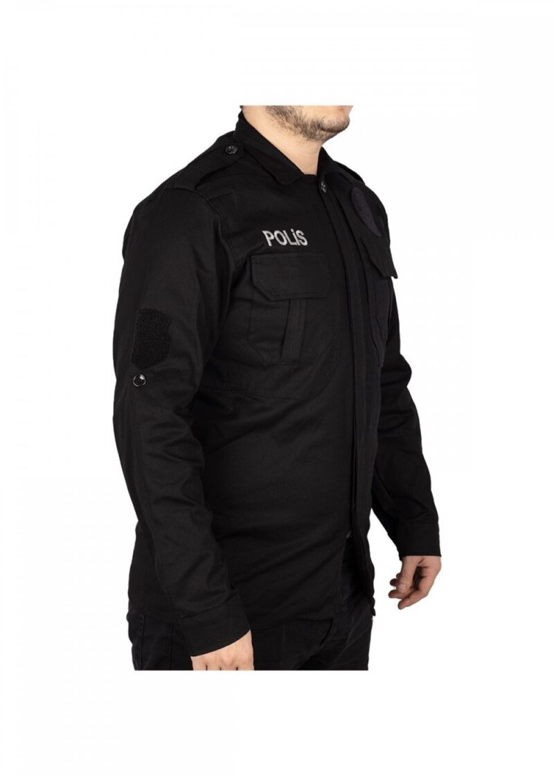 Siyah Gabardin Polis Gömleği - Image 2