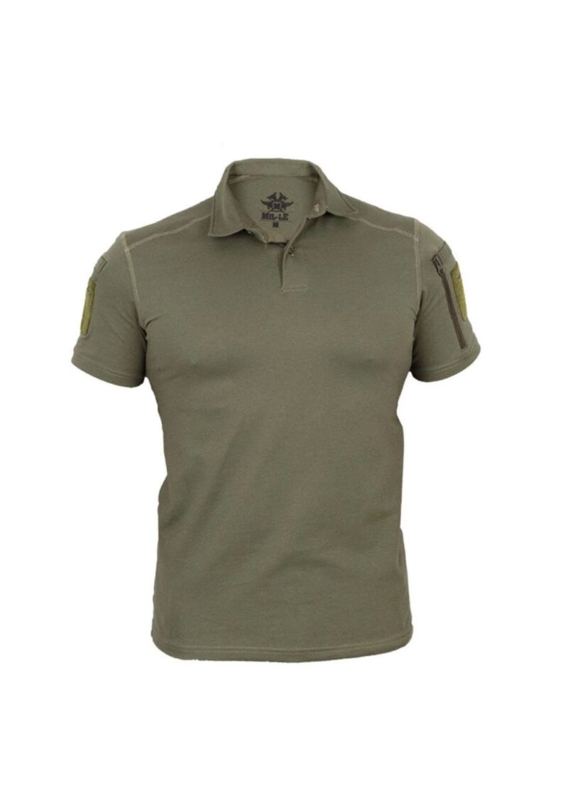 Taktikal Haki Polo Yaka Mil-le Tişört