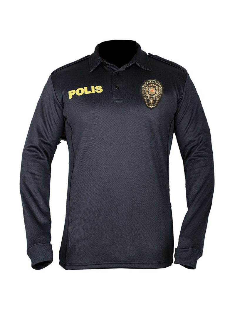 Yeni Şardonlu Uzun Kollu Müdür Polis Tişörtü