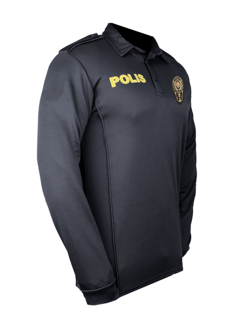 Yeni Şardonlu Uzun Kollu Müdür Polis Tişörtü - Image 2